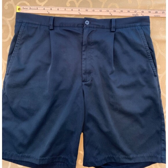 Nike Golf Shorts Mens 36 Pleated Dri Fit Relaxed Performance Outdoor Black - Picture 4 of 8